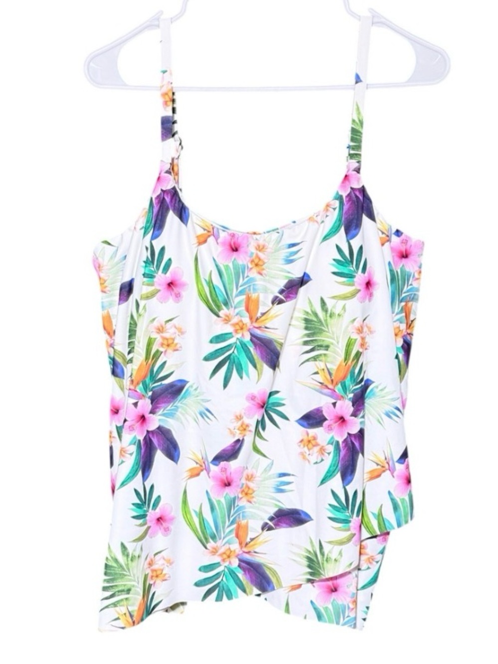 Island Escape Floral Woman Tankini- With Built in Bra size 18W